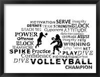 Volleyball Text Fine Art Print
