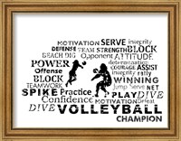 Volleyball Text Fine Art Print