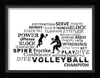 Volleyball Text Fine Art Print