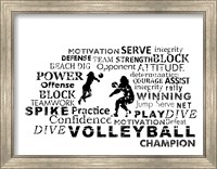 Volleyball Text Fine Art Print