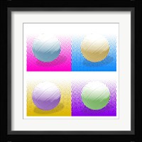 Volleyball Pop Squares Framed Print