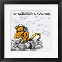 DJ Scratch-A-Saurus Framed Print