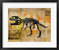 T Rex Skeleton Collage Fine Art Print