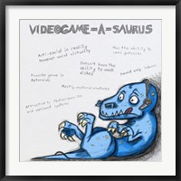 Videogame A Saurus Fine Art Print