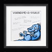 Videogame A Saurus Framed Print