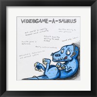 Videogame A Saurus Framed Print