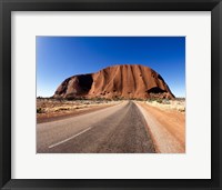 Road passing through a landscape, Ayers Rock, Uluru-Kata Tjuta National Park, Australia Fine Art Print