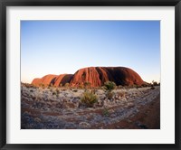 Rock formation on a landscape, Ayers Rock, Uluru-Kata Tjuta Park Fine Art Print