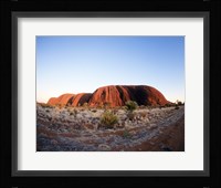 Rock formation on a landscape, Ayers Rock, Uluru-Kata Tjuta Park Fine Art Print