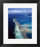 Aerial view of a coastline, Hardy Reef, Great Barrier Reef, Whitsunday Island, Australia Fine Art Print