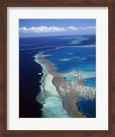 Aerial view of a coastline, Hardy Reef, Great Barrier Reef, Whitsunday Island, Australia Fine Art Print
