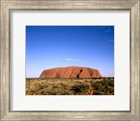 Rock formation on a landscape, Uluru-Kata Tjuta National Park, Australia Fine Art Print