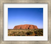 Rock formation on a landscape, Uluru-Kata Tjuta National Park, Australia Fine Art Print