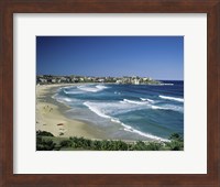High angle view of a beach, Bondi Beach, Sydney, New South Wales, Australia Fine Art Print
