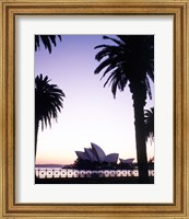 Silhouette of a opera house at dusk, Sydney Opera House, Sydney, Australia Fine Art Print