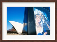 Poster in front of an opera house, Sydney Opera House, Sydney, Australia Fine Art Print