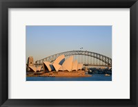 Sydney Opera House in front of the Sydney Harbor Bridge, Sydney, Australia Fine Art Print