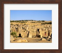 Rock formations in the desert, The Pinnacles Desert, Nambung National Park, Australia Fine Art Print