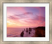 High angle view of rock formations, Twelve Apostles, Port Campbell National Park, Australia Fine Art Print