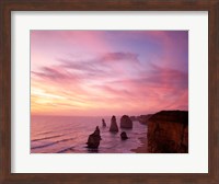 High angle view of rock formations, Twelve Apostles, Port Campbell National Park, Australia Fine Art Print