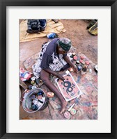 Female artist painting, Alice Springs, Northern Territory, Australia Fine Art Print
