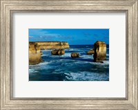 High angle view of rocks in the sea, Twelve Apostles, Port Campbell National Park, Victoria, Australia Fine Art Print