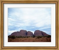 Rock formations on a landscape, Olgas, Uluru-Kata Tjuta National Park, Northern Territory, Australia Fine Art Print