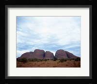 Rock formations on a landscape, Olgas, Uluru-Kata Tjuta National Park, Northern Territory, Australia Fine Art Print