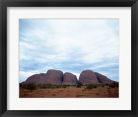 Rock formations on a landscape, Olgas, Uluru-Kata Tjuta National Park, Northern Territory, Australia Fine Art Print