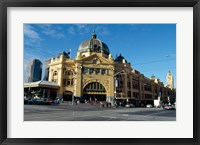 Facade of a railroad station, Flinders Street Station, Melbourne, Victoria, Australia Fine Art Print