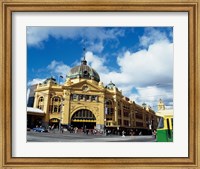 Facade of a railroad station, Flinders Street Station, Melbourne, Victoria, Australia Fine Art Print