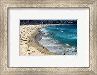 High angle view of tourists on the beach, Sydney, New South Wales, Australia Fine Art Print