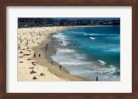 High angle view of tourists on the beach, Sydney, New South Wales, Australia Fine Art Print