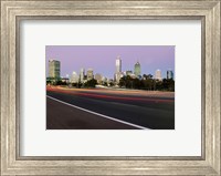 Streaks of light on a road, Perth, Australia Fine Art Print