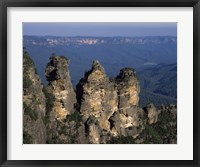 High angle view of rock formations, Three Sisters, Blue Mountains, New South Wales, Australia Fine Art Print