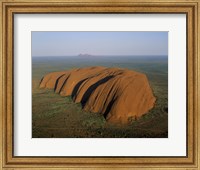 Aerial view of a rock formation. Ayers Rock, Uluru-Kata Tjuta National Park, Australia Fine Art Print