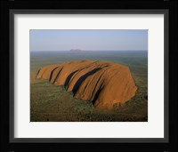 Aerial view of a rock formation. Ayers Rock, Uluru-Kata Tjuta National Park, Australia Fine Art Print