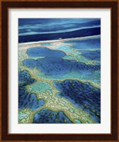 Aerial view of a coastline, Great Barrier Reef, Australia Fine Art Print
