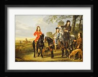 Aelbert Cuyp, Starting For  the Hunt Crop Fine Art Print