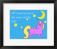 Moon and Stars Unicorn Fine Art Print