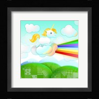 Rainbow Guide Unicorn Framed Print