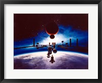 Artist's Conception of Space Station Freedom Fine Art Print