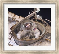 Astronaut Drew Feustel Re-enters the Space Station Fine Art Print