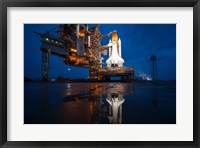 Brightly Lit Atlantis STS-135 on Launch Pad Fine Art Print