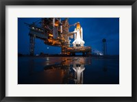 Brightly Lit Atlantis STS-135 on Launch Pad Fine Art Print