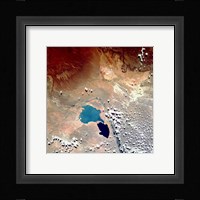 Cerros Colorados Argentina from Space Taken by Atlantis Framed Print