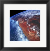 Coastal Namibia photographed from the Space Shuttle Columbia Framed Print
