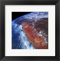 Coastal Namibia photographed from the Space Shuttle Columbia Framed Print