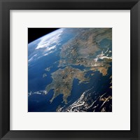 Greece from Space Framed Print