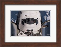 Partial view of the crew cabin and forward payload bay of the space shuttle Discovery Fine Art Print